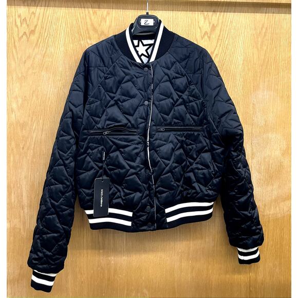NWT Dolce & Gabbana Black White Stars Print reversible Bomber Jacket IT 44 US L - Picture 5 of 8